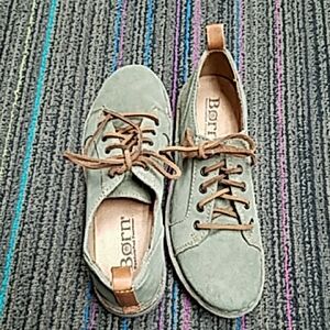 Born Women's Olive Lace-Up Sneakers